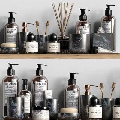 现代洗浴用品3D模型下载